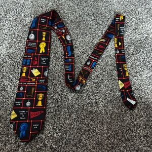 RM Style Coach Neck Tie Trophies Winner Football 100% Silk